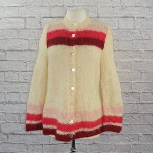Vintage 60s Knit Mohair Cardigan Sweater